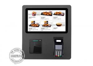 China Face Recognition Camera Cashless Self Ordering Kiosk In Restaurant 15.6 Inch factory