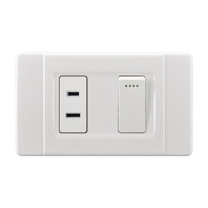 China Electric Wall Switch Socket 118 * 75mm , Household Modern Switches And Sockets factory