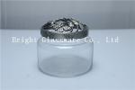 glass candle jar with metal lid