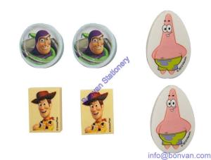 China promotional 2D eraser,printed 2d eraser, gift plain 2d eraser factory