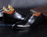 Fashion Men Formal Dress Shoes , Brogue Hidden High Heel Leather Footwear For
