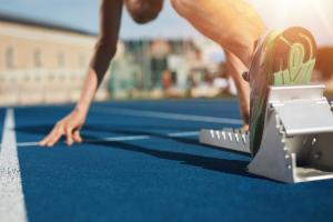 China Blue 13mm Eco Sports Flooring Secondary School Rubber Running Track And Field factory