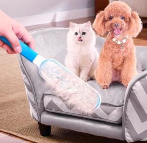 China Pet Brush Fur &amp; Lint Remover Colour Box Deshedding Grooming Tool Double-Sided Pet Hair Remover Brush factory