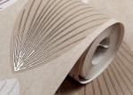 Bronzing Leaf Non Woven Wallpaper For Office Walls / Living Room , Water Against