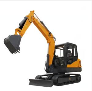 China Low Noise Road Builder Excavator / Mini Crawler Excavator With Rated Operation Weight 6500kg factory