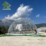 14m Transparent PVC Igloo Geodesic Dome Tent For Big Party Exhibition