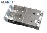 Female Right Angle SFP Cage Assembly 2 Ports In Ganged Structure