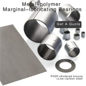 CSB-22 PVDF Composite Metal Polymer Plain Bearings Tin Plating