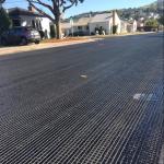 50kn/M-200kn/M Glass Fiber Geogrid Modified Bitumen Coated For Paving Reinforcem