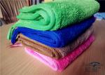 OEM Microfiber Dish Cloth Green Ultrasonic Trimming Coral Fleece 600gsm