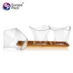 Food grade plastic clear dessert beverage square cup with good factory price