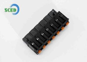 China Black PA66 Female Pluggable Terminal Blocks Connectors Pitch 7.62mm 300V 12A factory