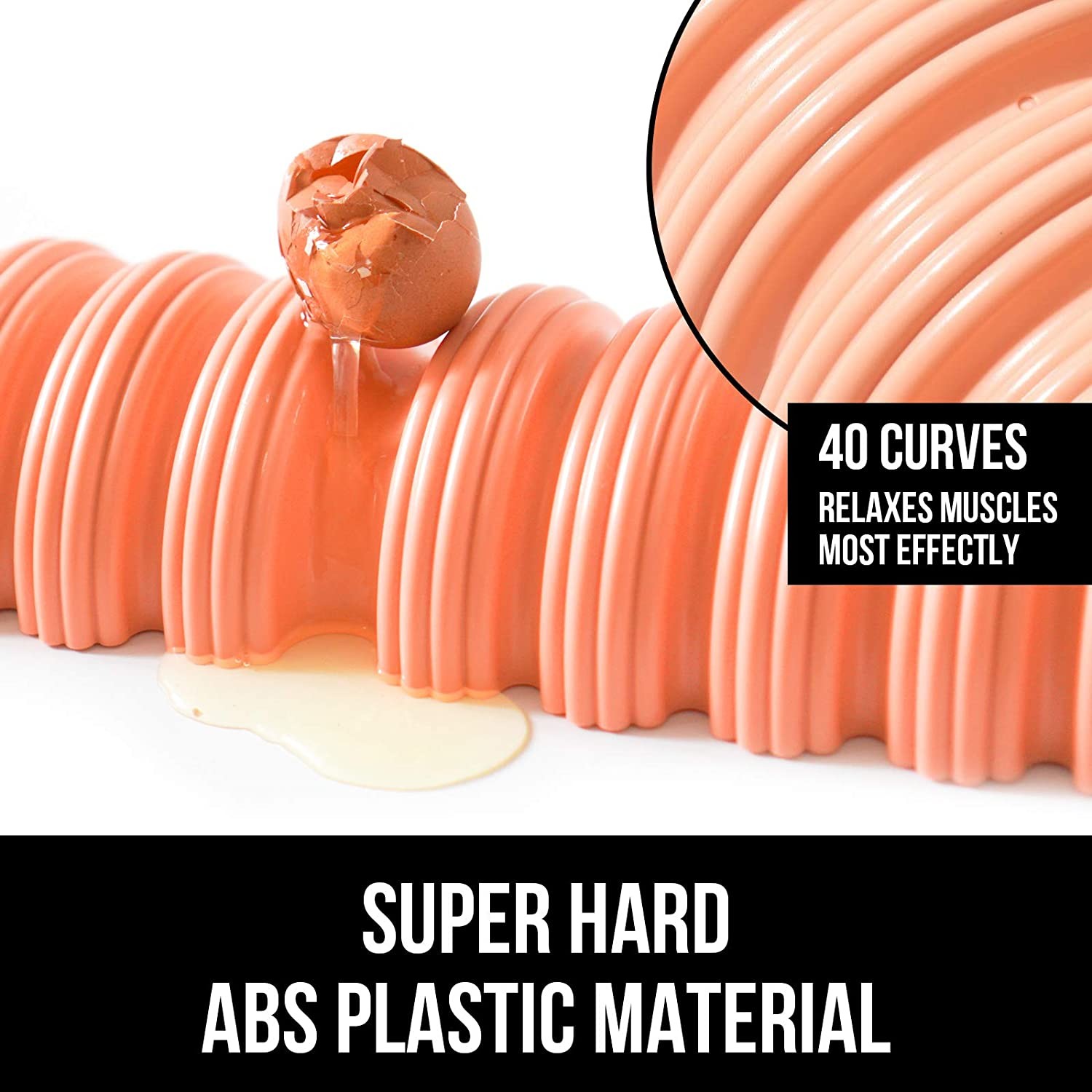 ABS 43cm back pilates roller foam ergonomic structure for muscle relaxation