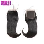 4*4 5*5 6*6 Brazilian Straight Lace Closure , Natural Hairline Wigs With Baby