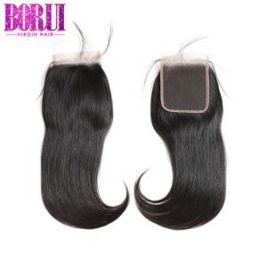 China 4*4 5*5 6*6 Brazilian Straight Lace Closure , Natural Hairline Wigs With Baby Hair factory