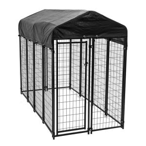 China 4x8x6 ft Outdoor Large Galvanized Welded Wire Dog Kennel With Cover factory
