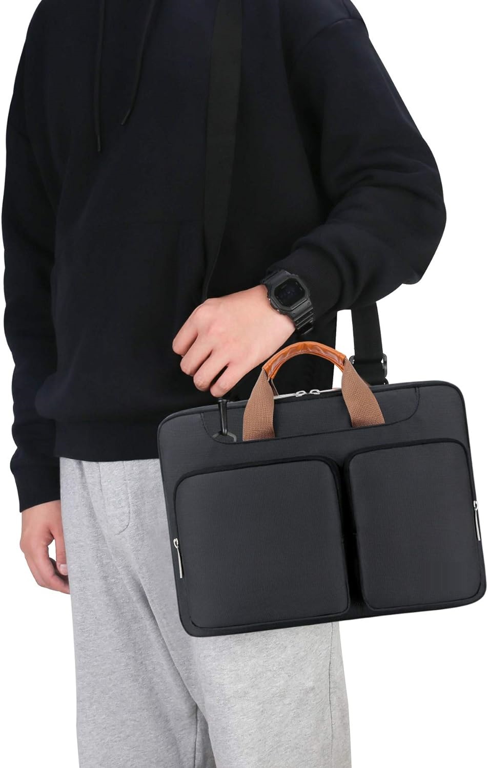 Customize Computer Shoulder Handle Bag Business Briefcase with Shoulder Strap 13 14 15 16 Inch Computer Bag Office Computer Bag Wholesale OEM/ODM