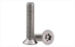 China Stainless Steel Pin-In Torx Drive Flat Head Screws ASME B18.3 Countersunk Head Tamper-Resistant Screws factory