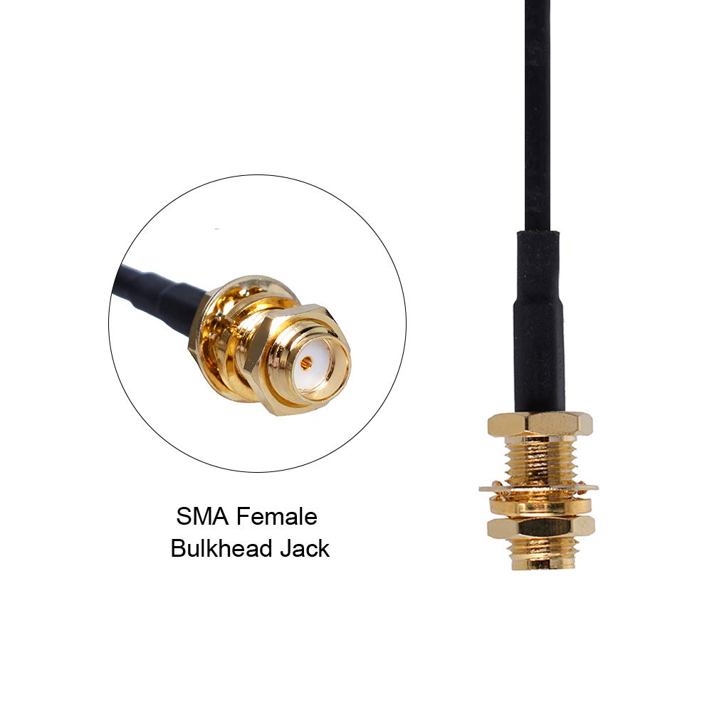 50 Nominal Impedance 15cm RG174 Coaxial Cable for Wireless Antenna