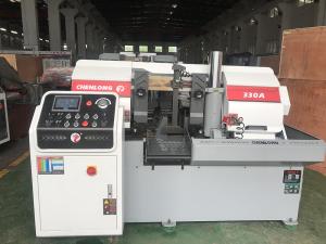 China Metalworking Tube Cutting 330mm Capacity Horizontal Bandsaw Machine factory