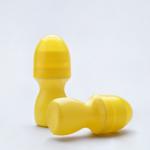 Yellow Color Perfume Oil Roll On Bottles 45ml Empty Plastic For Deodorant