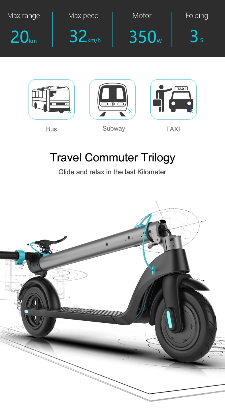 Light High Speed Electric Scooter For Adults 2 Wheel Double Brake LED Display