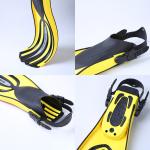 CE Certified Silicone Long Blade Snorkel Mask Set Fins Adjustable Strap