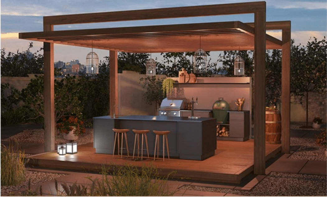 China 316SS Outdoor Outdoor Kitchen Unit Island BBQ Grill Station Sink Cabinet OEM factory