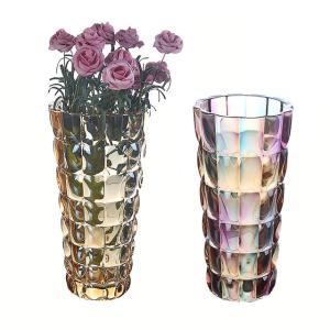 China Colorful Crystal Vase Home Decoration Vase Flower Contatiner factory