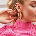 Custom High Quality S925 Fashion Jewelry Large Sterling Silver Hoop Earrings for