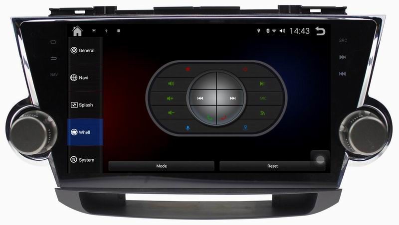 Ouchuangbo auto radio dvd player android 4.4 for Toyota Highlander 2011-2014 with gps BT SWC wifi 3g USB