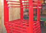 Millwork Collapsible Stacking Rack For Logistics Center , Blue / Orange
