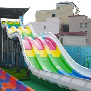 China Amusement Park Rainbow Water Slide Fiberglass Pool Slide 8m UV Resistant factory