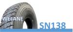 Rubber 11R22.5 Rugged Tires For Trucks , 15.5mm Black Dirt Tires For Trucks