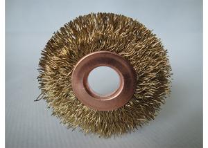 China 2'' crimped wire wheel brush, 1/2'' Arbor hole ,thickness 8mm,wire diameter 0.008'' ,trim length 13mm factory
