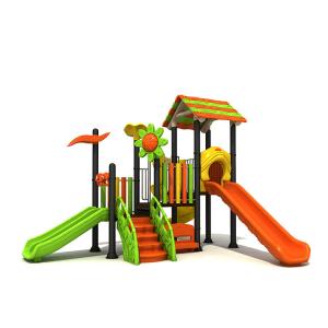 China Children Amusing Park Set Kids Slides Outdoor Plastic Gym Playground factory