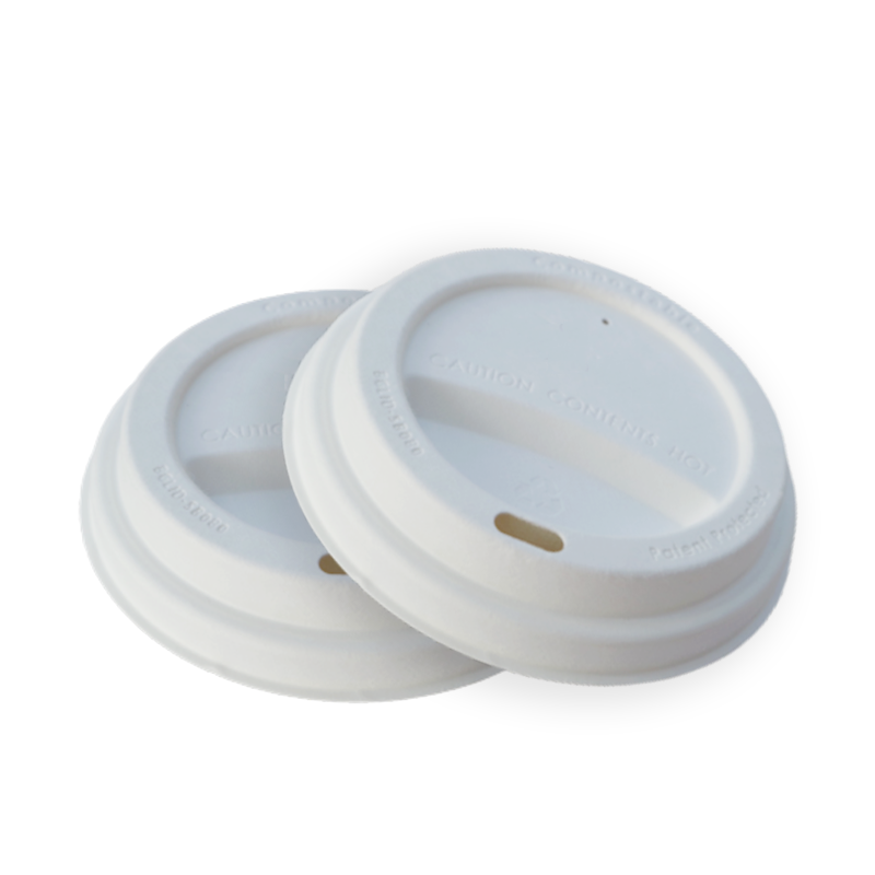 GB/3561-89 Compostable Sugarcane Bagasse Coffee Cups With Lids