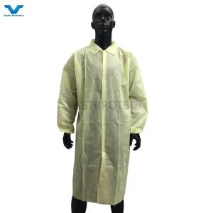 China Disposable Lab Coat Waterproof Nonwoven Workwear Uniform Microporous Model NO. VPT-501 factory