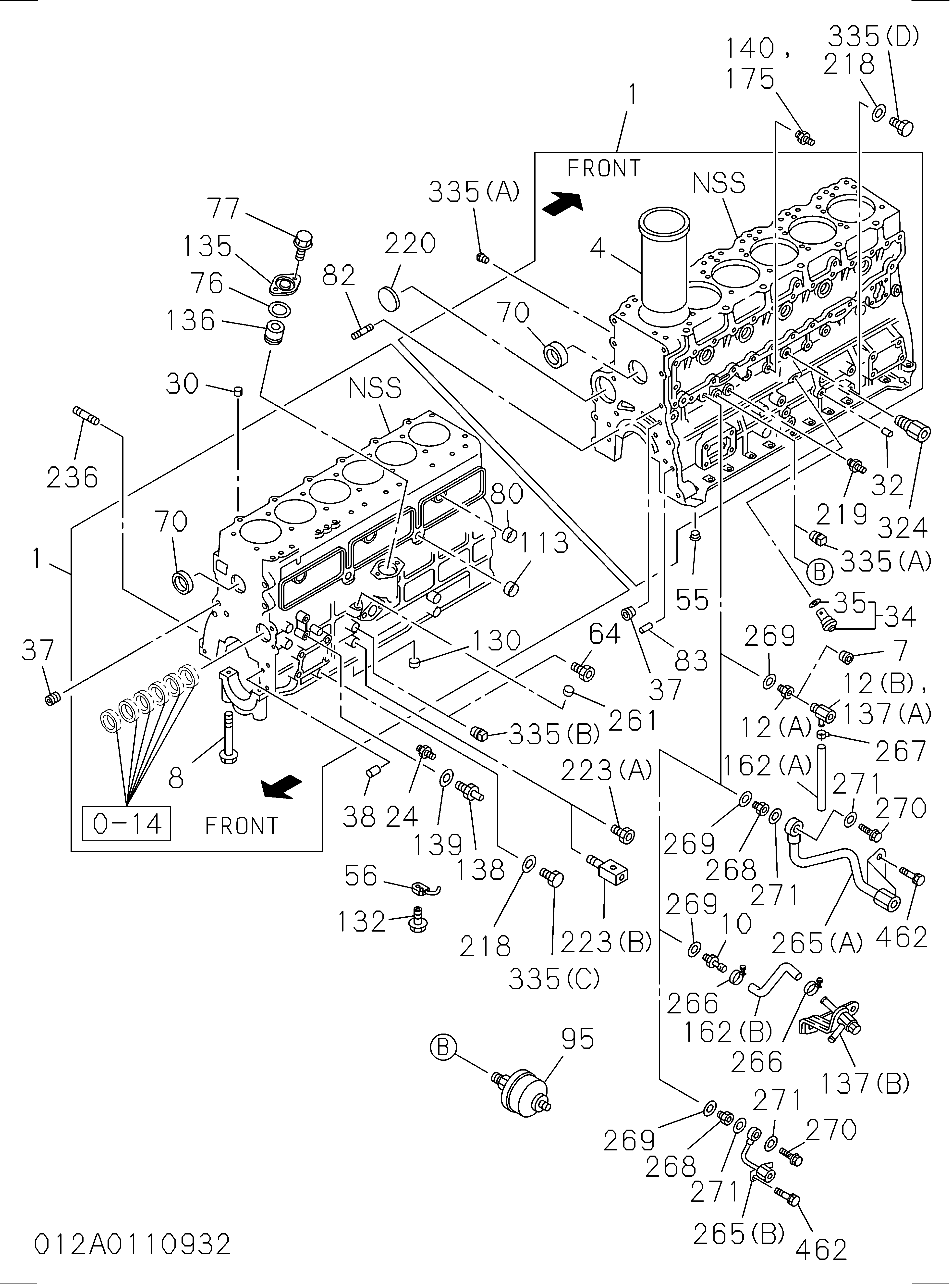 1112613841 Excavator Liner ISUZU Diesel Engine 6BG1 Parts For Hitachi EX200-5 ZX200 JCB JS200 JS220