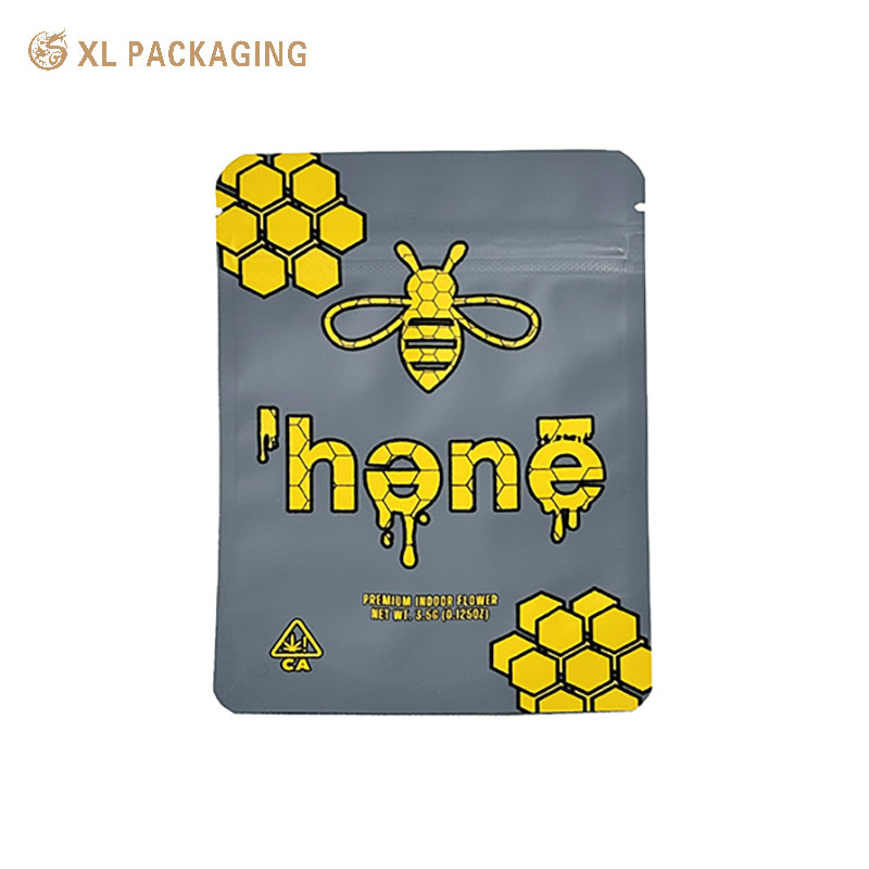 Custom Printed 3.5 Mil Mylar Zipper Bag Plastic Food Packaging Stand Up Pouch