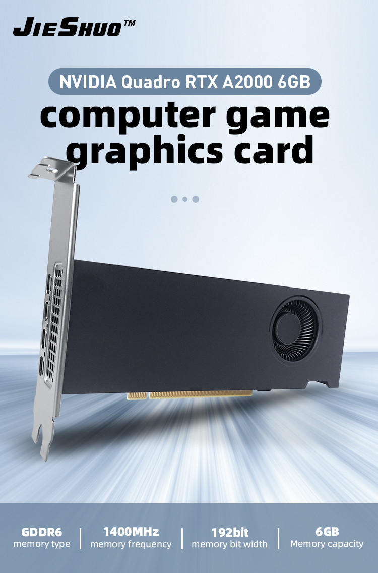 Nvidia Rtx A2000 Graphics Card 6GB 192bit Video Memory 40-42mh Speed