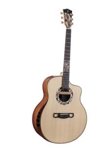 China Custom Extrema Poison Folk Acoustic Guitar Solid Spruce Santos Rosewood Body Arm Rest GJ Cutaway factory