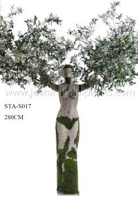 China 280CM Decoration Artificial Olive Statue Tree With Fruits For Hall / Stores / Display factory