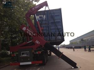 China 20 / 40 Feet Side Loader Trailer , Sidelifter Container Trailer 37 Tons Crane factory