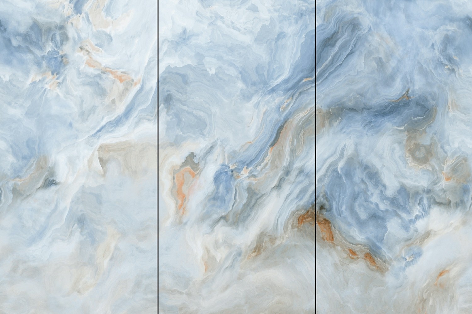 Moisture-Proof 900x1800x9mm Wear-Resistant Inside Floor Blue White Glazed Polished Porcelain Tile For Decoration