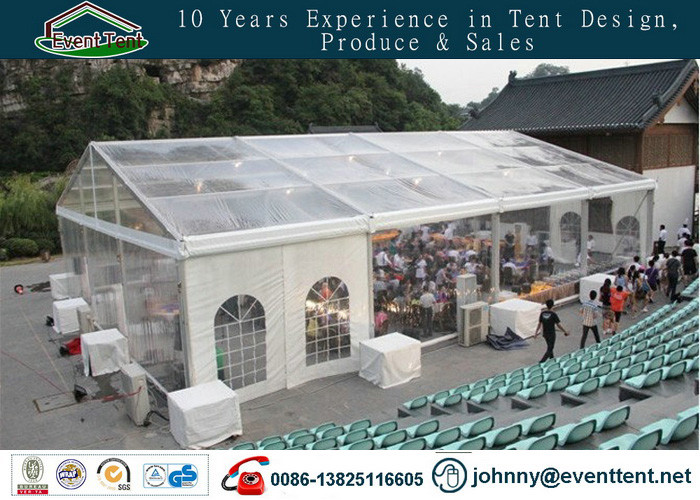 Aluminum Frame Wedding Party Tent , Transparent PVC Roof Wedding Decoration Tent