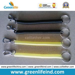 China Plastic Flex Retainers Key Coil with Metal Swivel Hook&amp;Ring factory