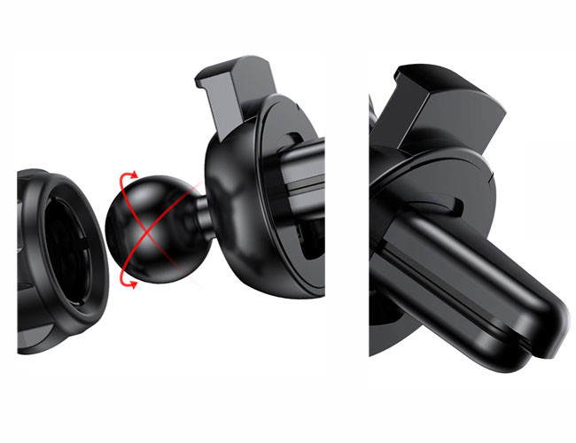 Desk Phone Holder Stand Built - In Smart Chip Black Color 360⁰ Rotating Bracket