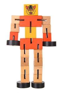 China Children'S Toy Puzzle Deformed Wooden Robot Block Hand Play Model factory