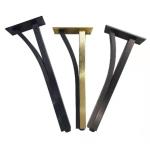 Metal Furniture Legs T shape Iron Golden Furniture Table Base Feet For TV Stand